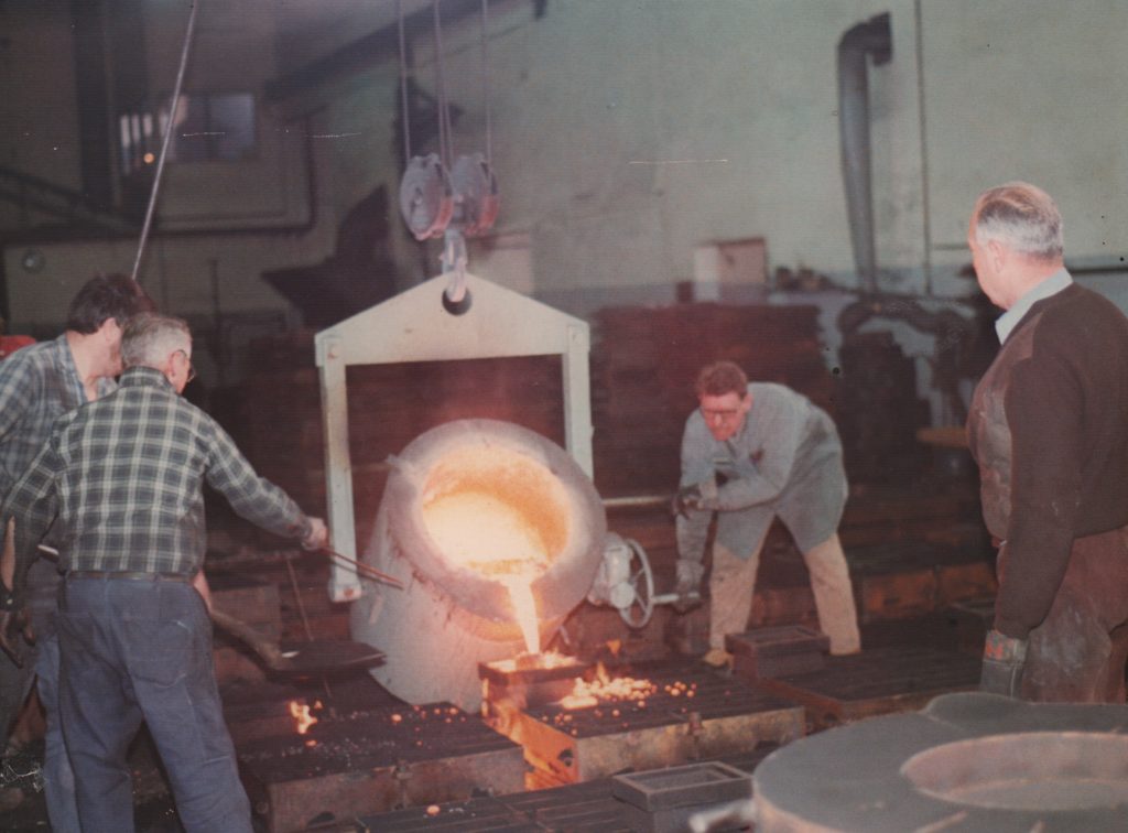 Produktionen 1973-74. Jernstøberiet lukkede i 1993